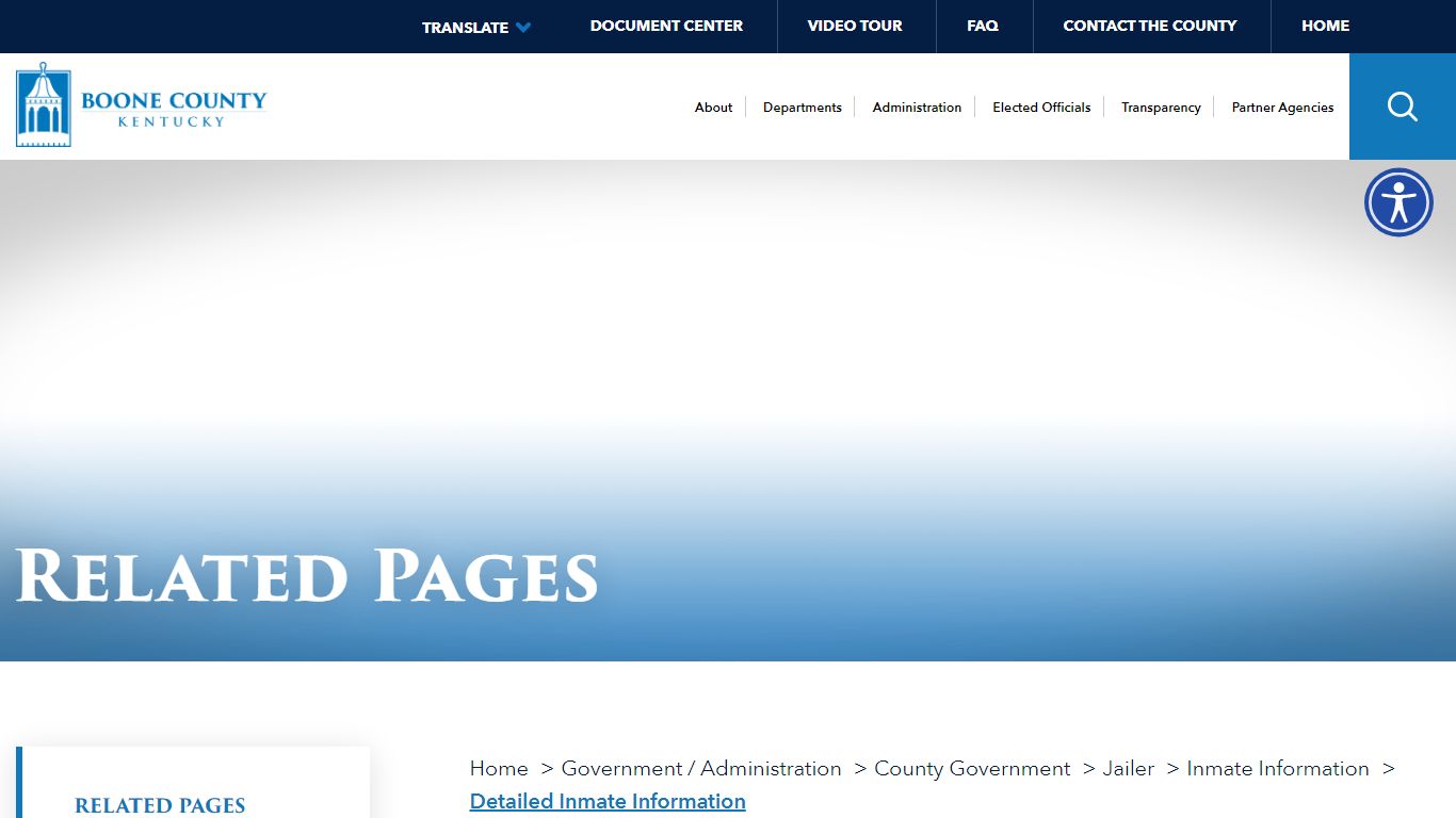 Detailed Inmate Information - Boone County, KY